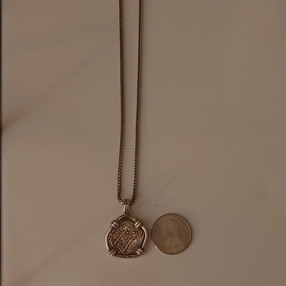 Sterling Silver.925 Atocha Coin with 20' Sterling Silver .925 Necklace - Picture 4 of 5